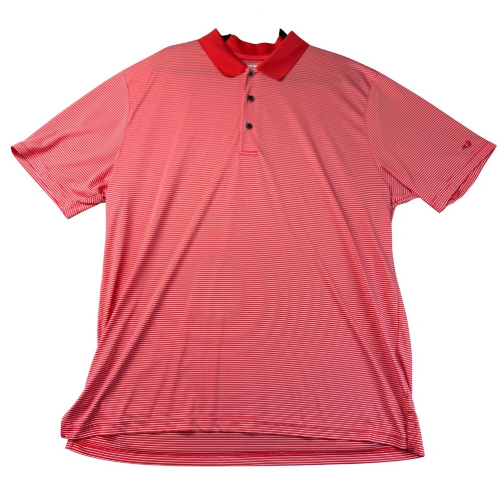 Grand Slam Polo Shirt Men's Extra Extra Large Red Short Sleeve Striped Preppy